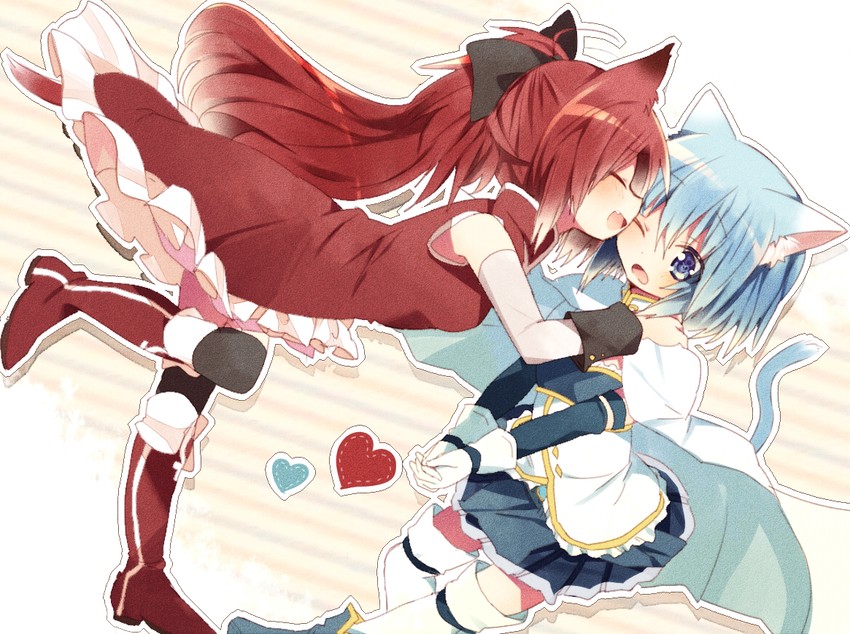 miki sayaka and sakura kyoko (mahou shoujo madoka magica) drawn by nochita_shin