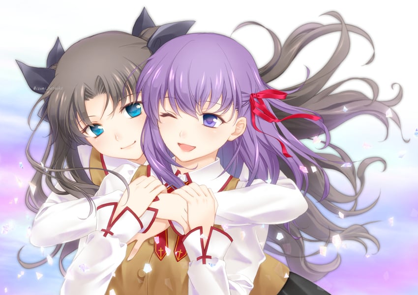 tohsaka rin and matou sakura (fate and 1 more) drawn by izumi_natsuka