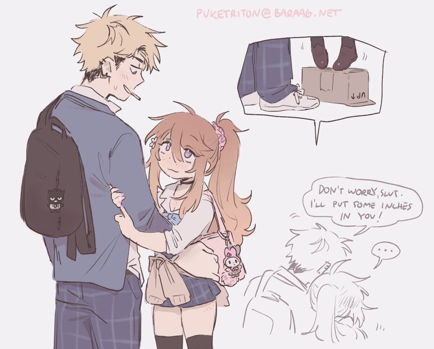 player character, whitney, and peachy (degrees of lewdity) drawn by tnso