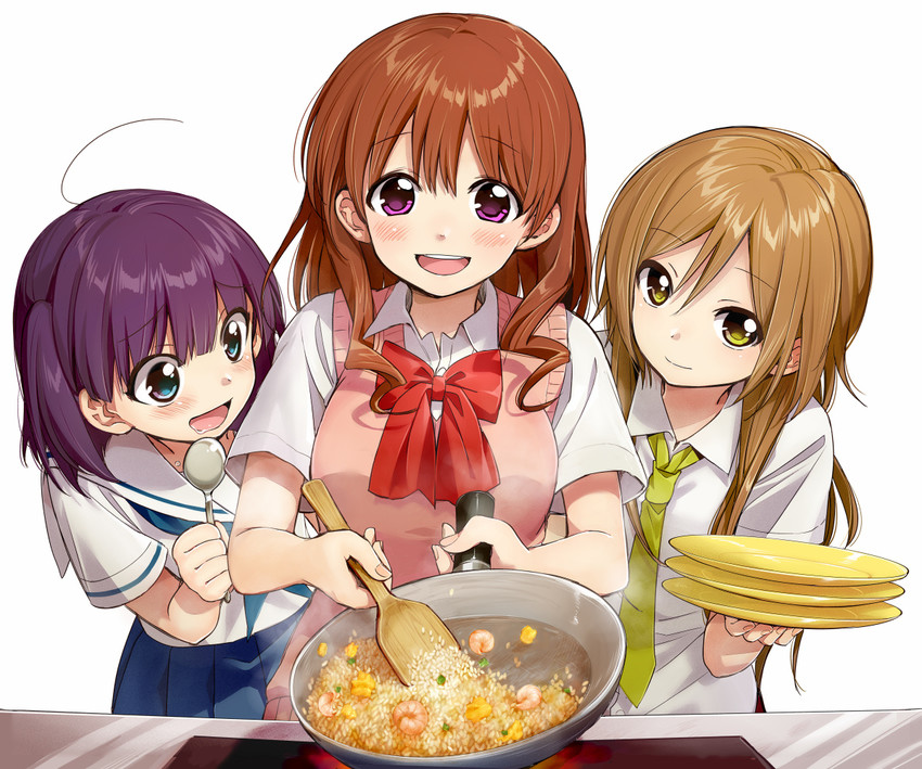 machiko ryou, morino kirin, and shiina (koufuku graffiti) drawn by kawai_makoto