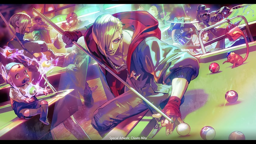 ed, balrog, falke, goliath, cypher, and 3 more (street fighter and 1 more) drawn by mita_chisato