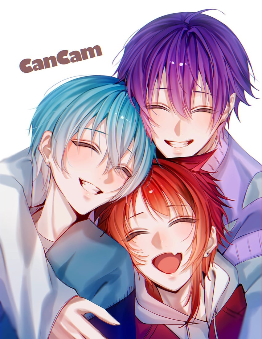 rinu, colon, and nanamori (strawberry prince) drawn by bimigohan16