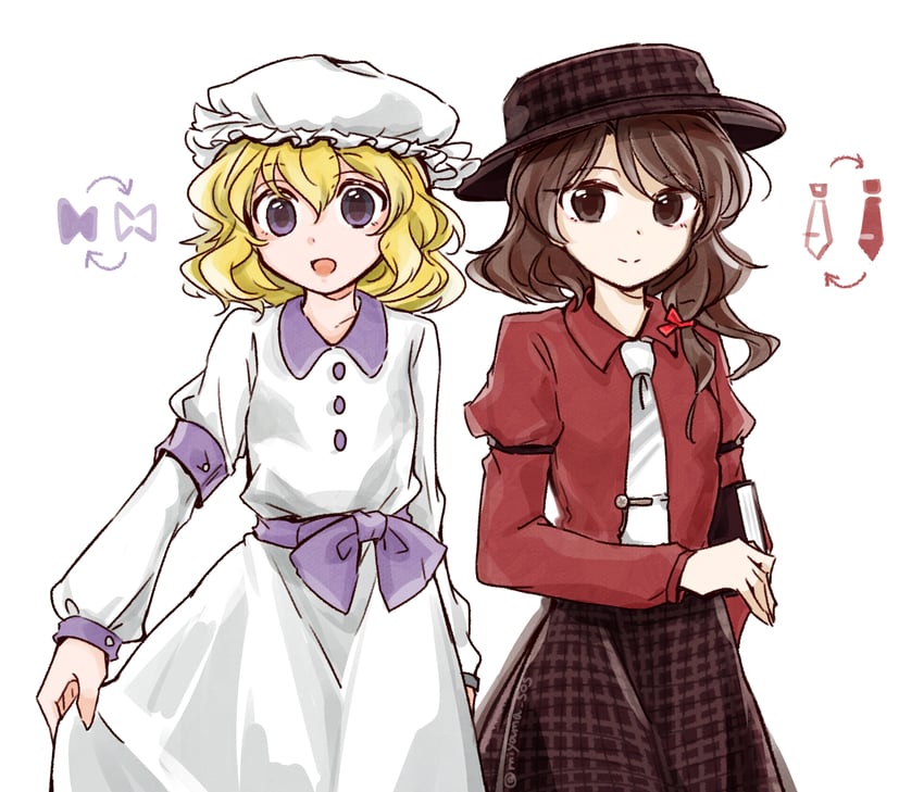 usami renko and maribel hearn (touhou and 1 more) drawn by tama_(hiroshige_36)
