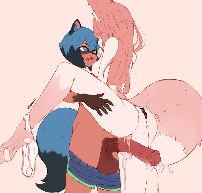 kagemori michiru and hiwatashi nazuna (brand new animal) drawn by seraziel