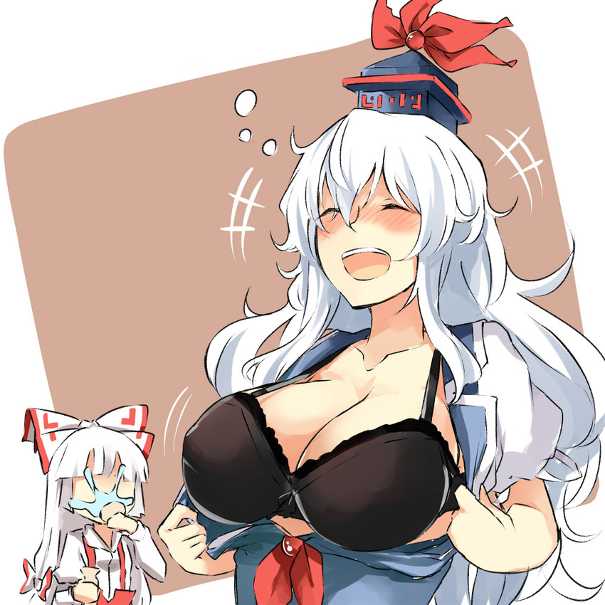 fujiwara no mokou and kamishirasawa keine (touhou) drawn by deetamu