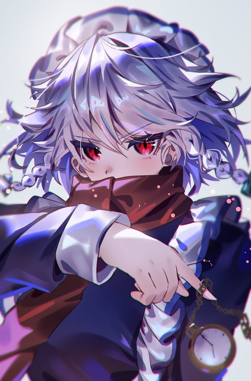 izayoi sakuya (touhou and 1 more) drawn by rakugakiman2222