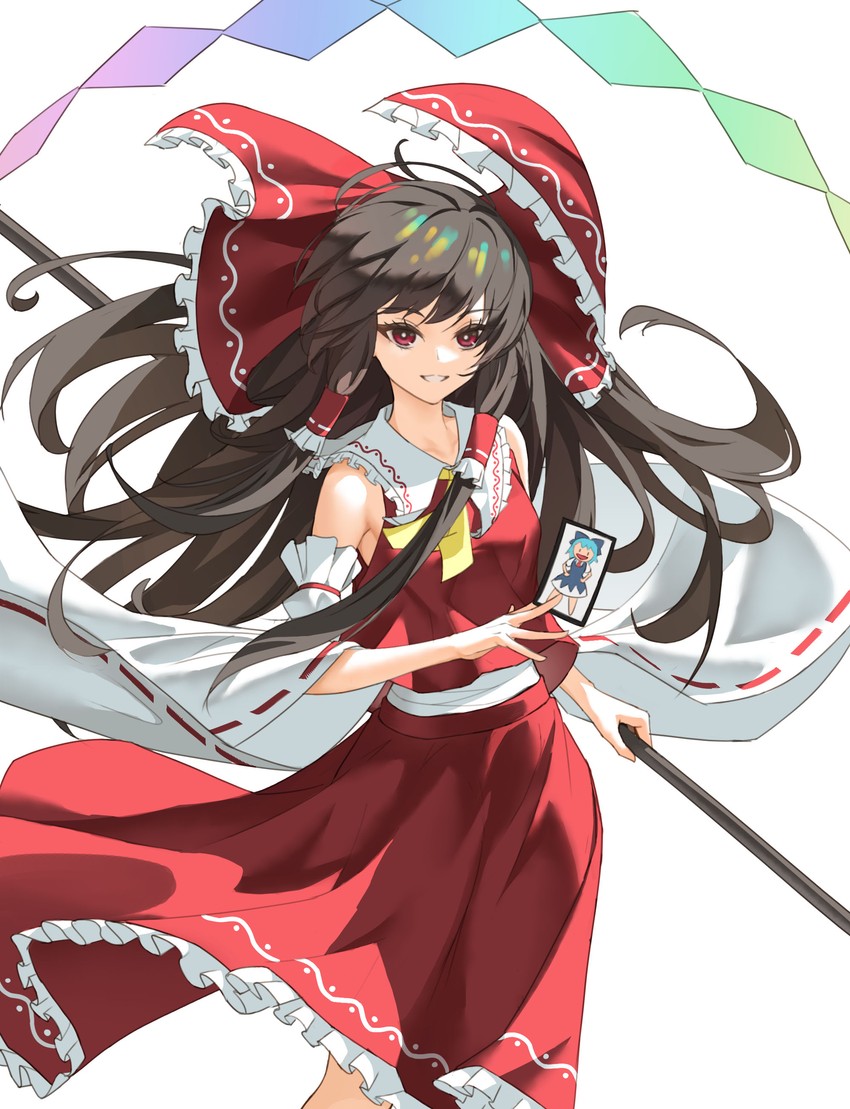 hakurei reimu and cirno (touhou and 1 more) drawn by iranon_(new_iranon)