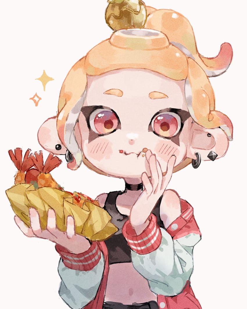 octoling player character and octoling girl (splatoon and 1 more) drawn by myon_rio