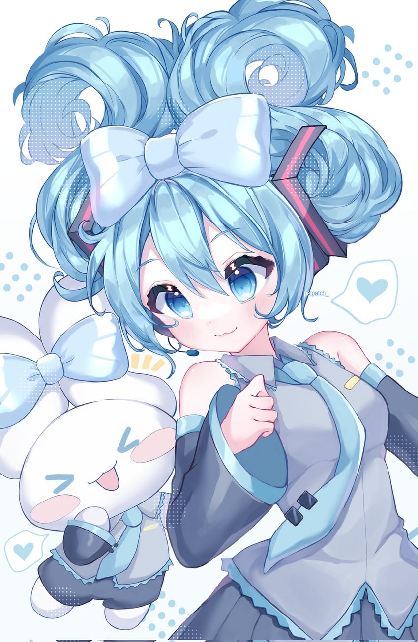 hatsune miku, cinnamoroll, and cinnamiku (vocaloid and 2 more) drawn by patpatch