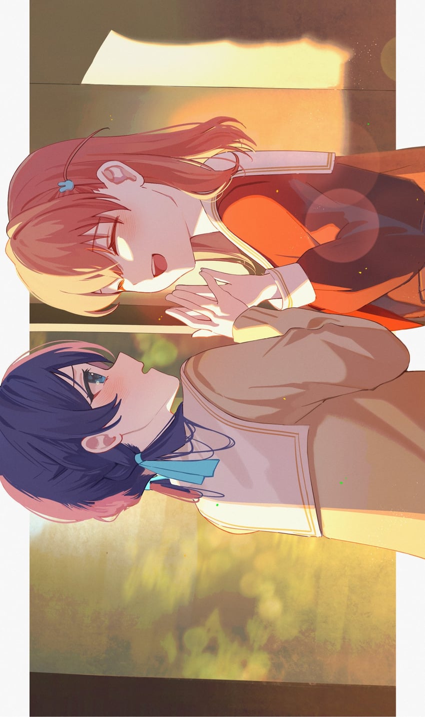 hinoshita kaho and murano sayaka (love live! and 1 more) drawn by dkou