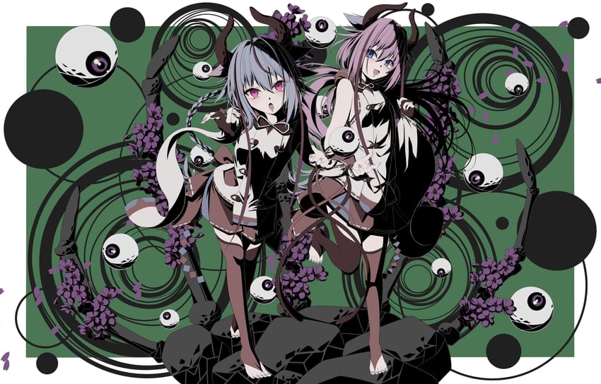 meika hime and meika mikoto (vocaloid) drawn by yakatora