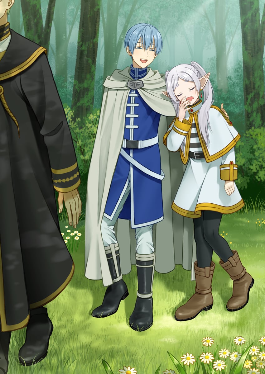 frieren, himmel, and heiter (sousou no frieren) drawn by anko_kinako