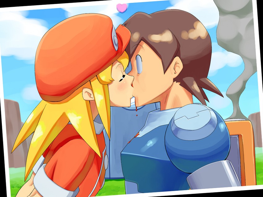 roll caskett and mega man volnutt (mega man and 1 more) drawn by rog_rockbe