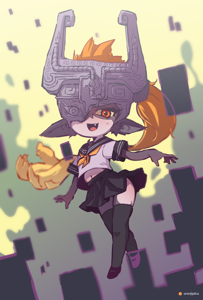 midna (the legend of zelda and 1 more) drawn by orenjipiiru