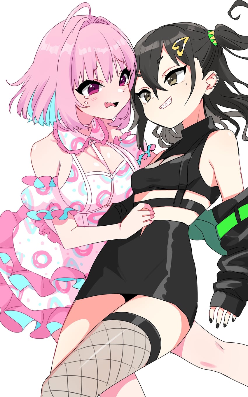 yumemi riamu and sunazuka akira (idolmaster and 1 more) drawn by sukoyaka_(100hituzi)