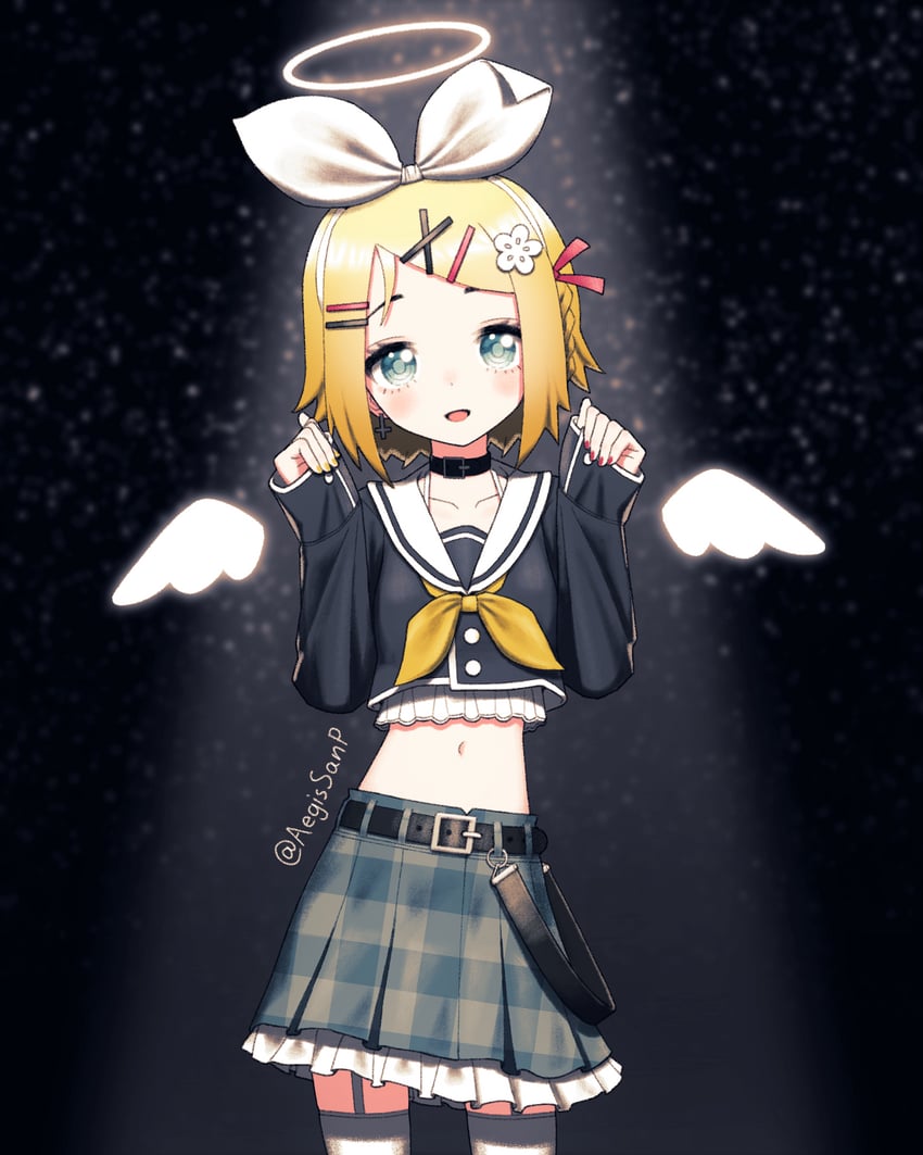 kagamine rin (vocaloid and 1 more) drawn by aegissanp