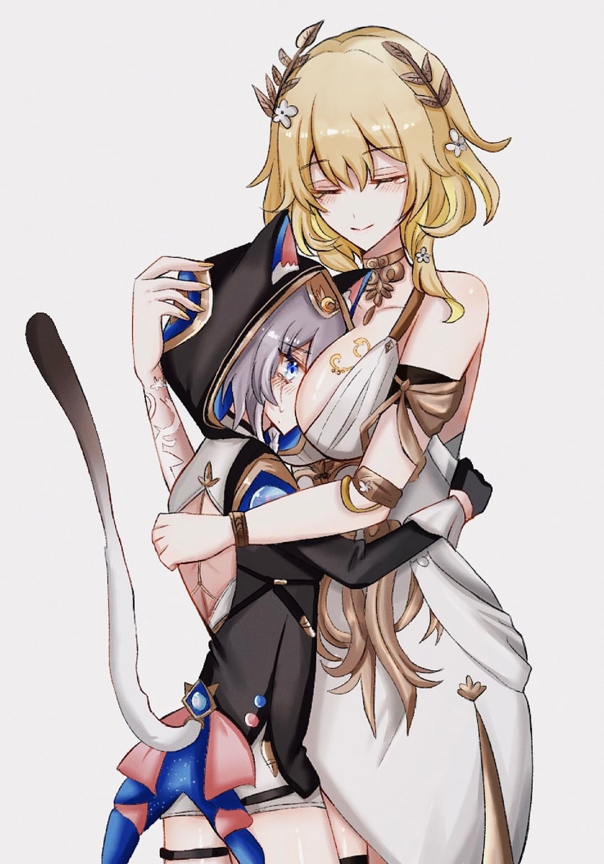 aglaea and cipher (honkai and 1 more) drawn by nemuii15_oo