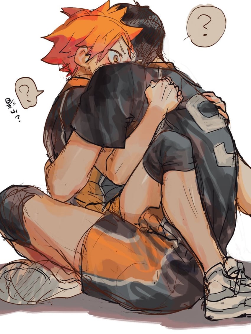 hinata shouyou and kageyama tobio (haikyuu!!) drawn by 830_(hamio)