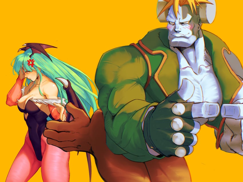 morrigan aensland and victor von gerdenheim (darkstalkers) drawn by ramitto