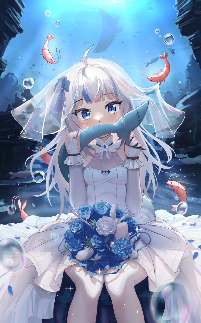 gawr gura (hololive and 1 more) drawn by hirotaka0125