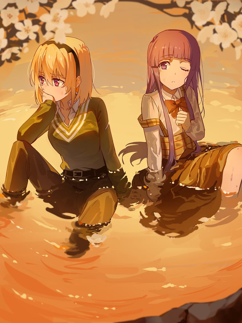 furude rika and houjou satoko (higurashi no naku koro ni and 1 more) drawn by usamin_(megumikira)