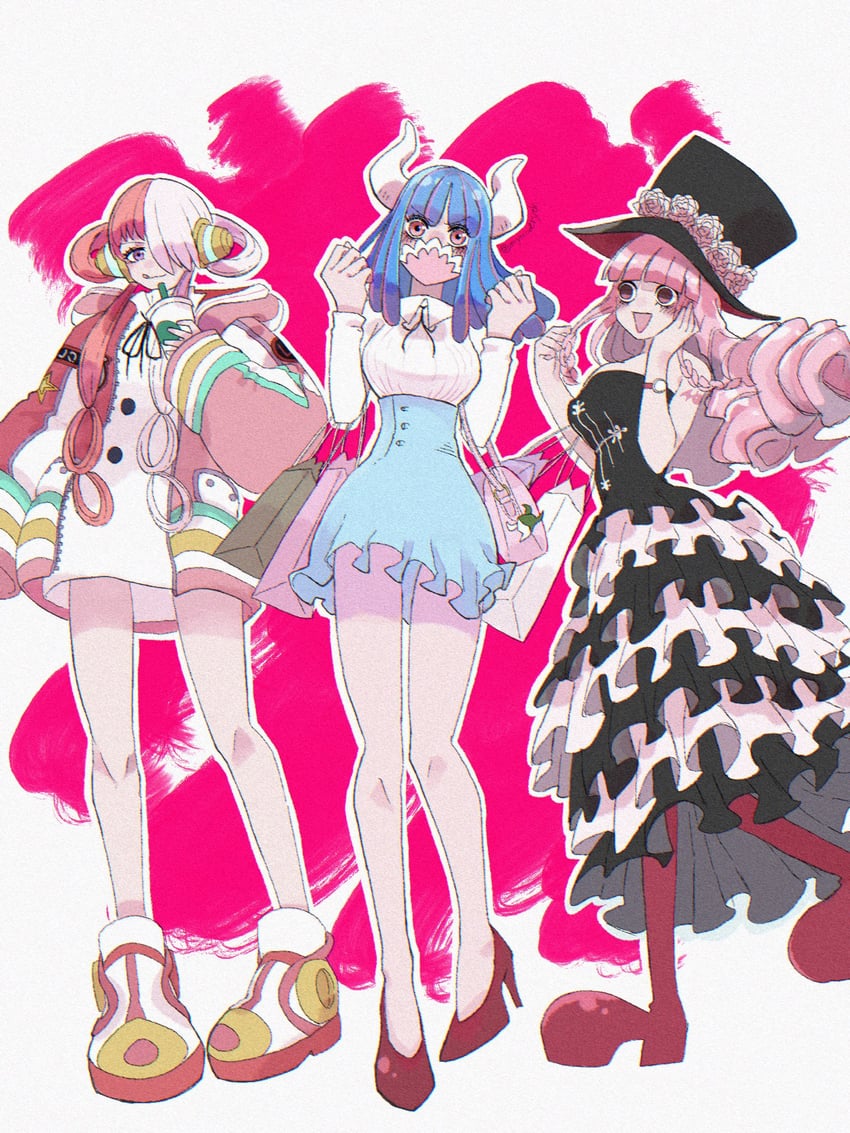 perona, uta, and ulti (one piece and 1 more) drawn by kazashi_(myoudryoh)