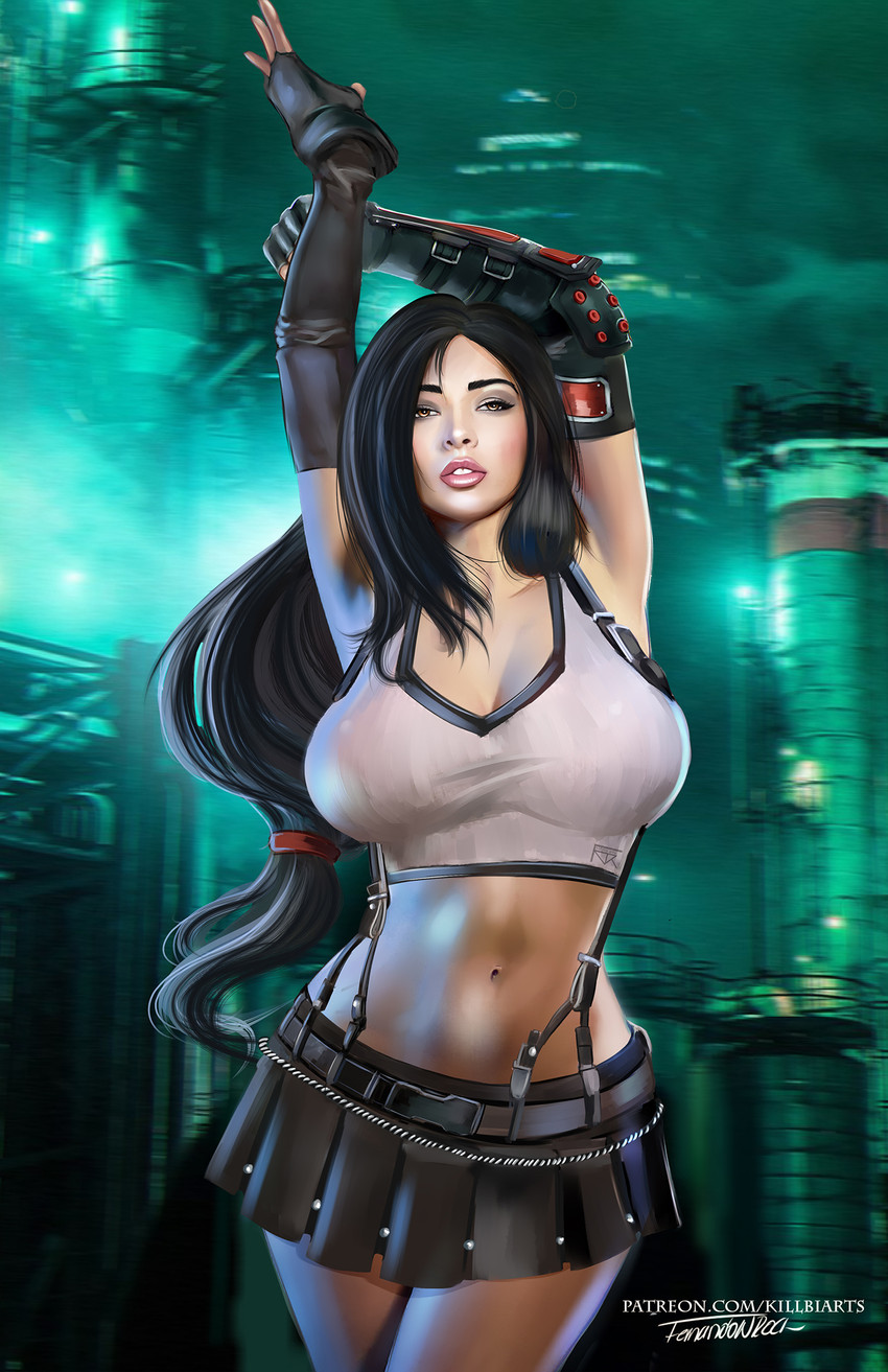 tifa lockhart (final fantasy and 2 more) drawn by killbiro