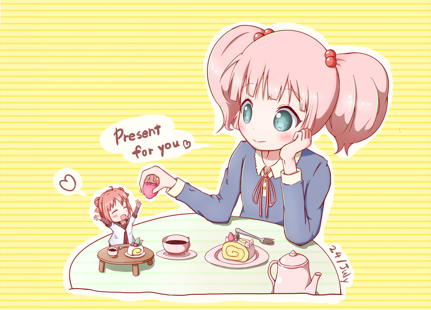 akaza akari and yoshikawa chinatsu (yuruyuri) drawn by fire_(pixiv)