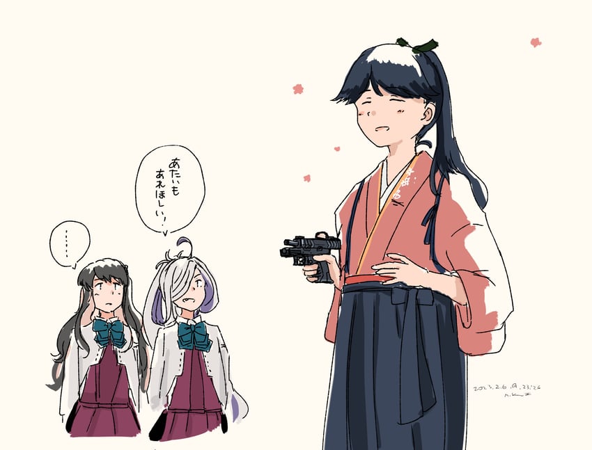 houshou, naganami, asashimo, naganami kai ni, and asashimo kai ni (kantai collection) drawn by kuragare