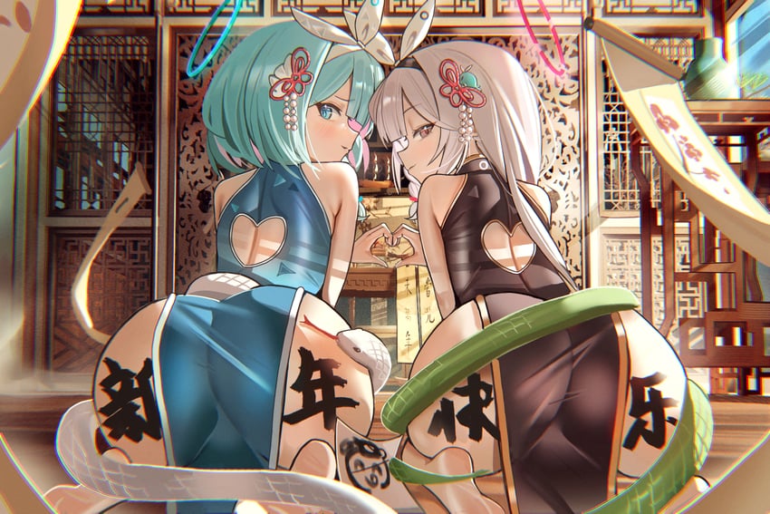 arona and plana (blue archive) drawn by wubao_no_youxiang