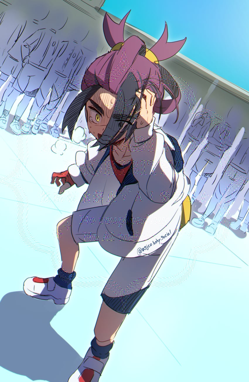kieran (pokemon and 1 more) drawn by shigeru_(tezx2228)