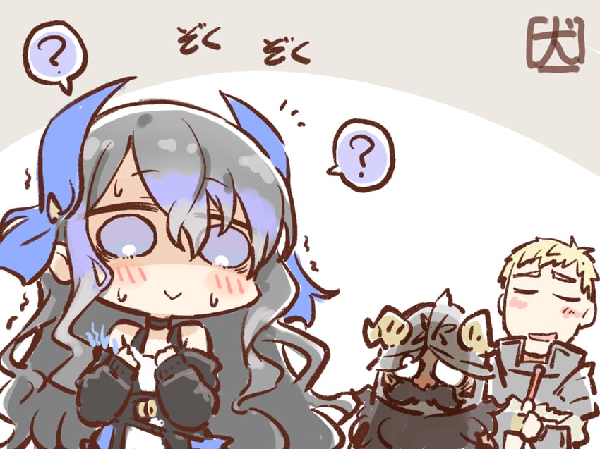laios touden, senshi, and highmore (arknights and 1 more) drawn by akanotanin13