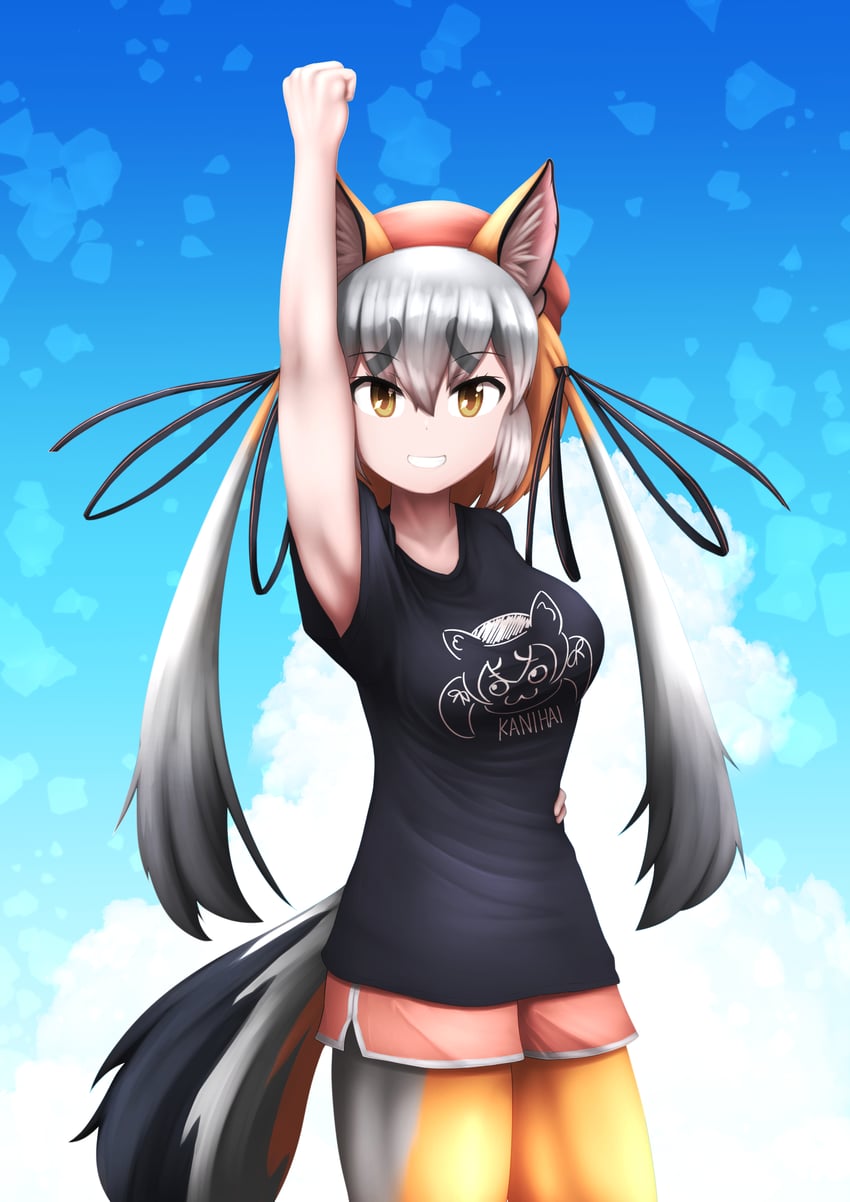 island fox and kanihai (kemono friends and 1 more) drawn by rest_in_muni
