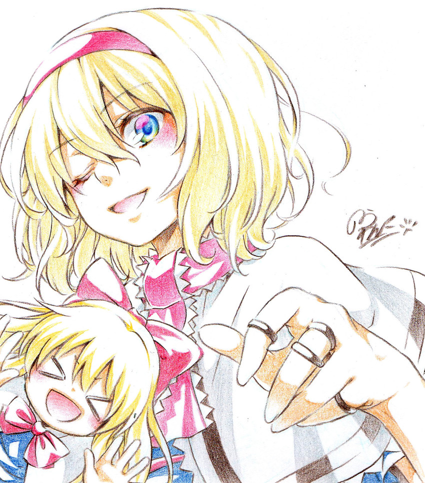 alice margatroid and shanghai doll (touhou) drawn by nora_wanko