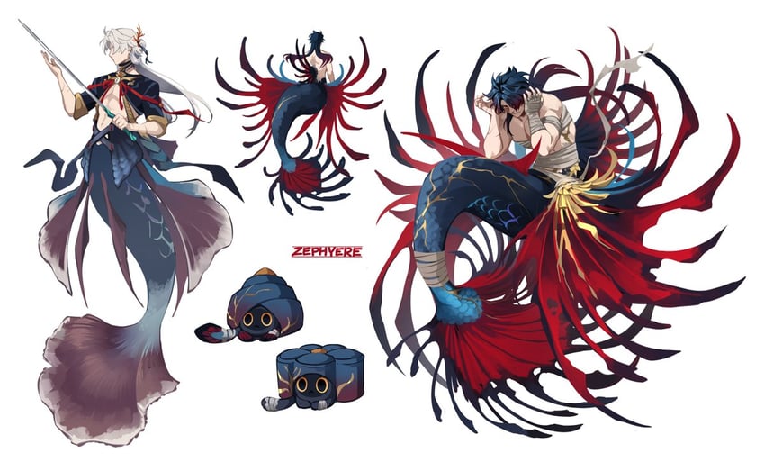 blade and yingxing (honkai and 1 more) drawn by zephyere
