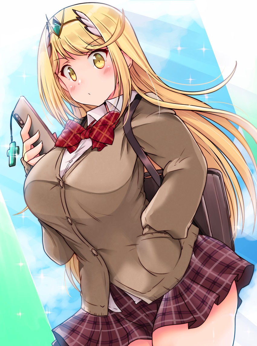 mythra (xenoblade chronicles and 1 more) drawn by kurokaze_no_sora