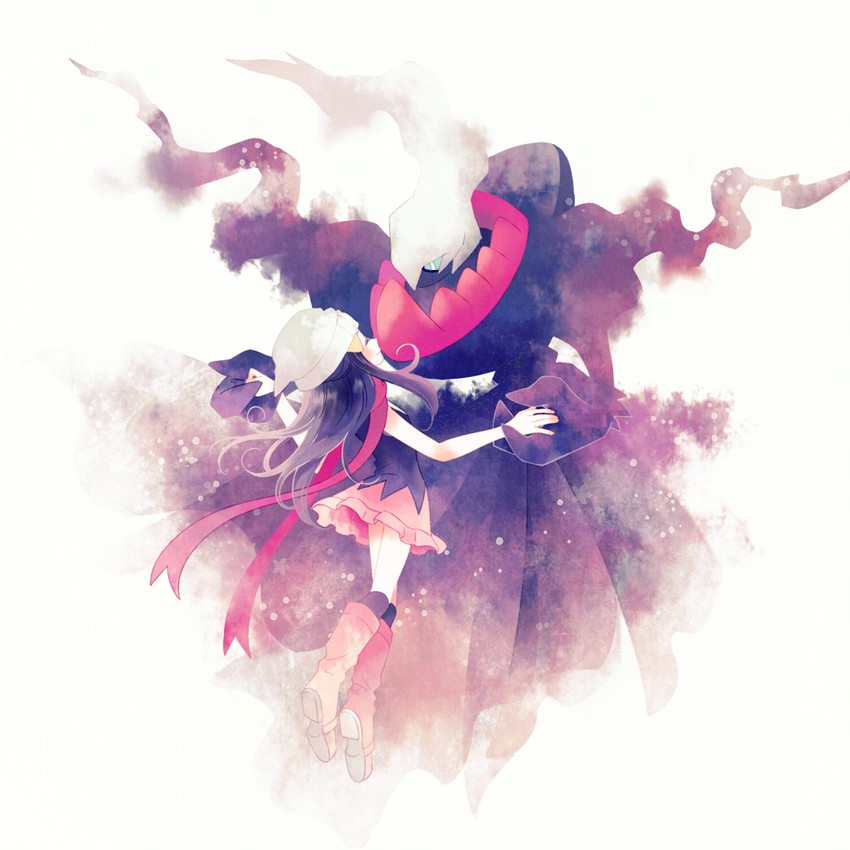 dawn and darkrai (pokemon and 1 more) drawn by komasawa_(fmn-ppp)