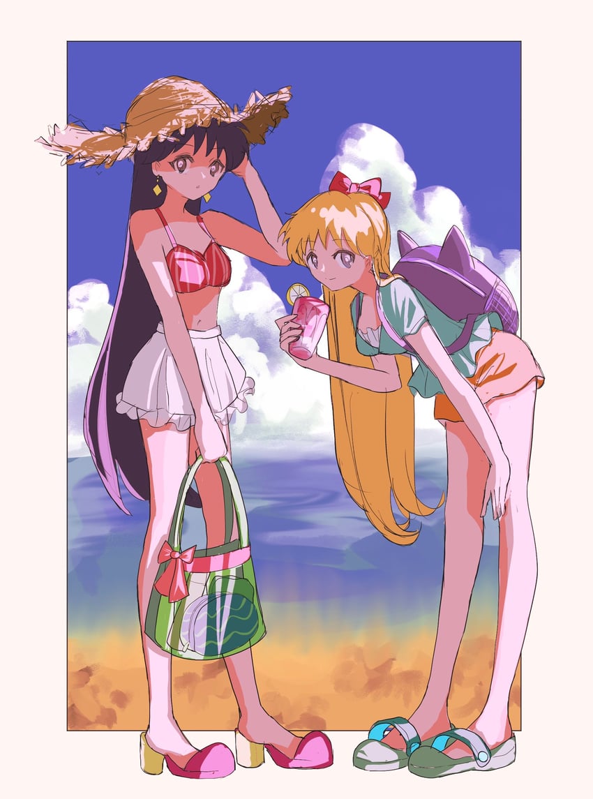 aino minako and hino rei (bishoujo senshi sailor moon) drawn by kitakugoneru