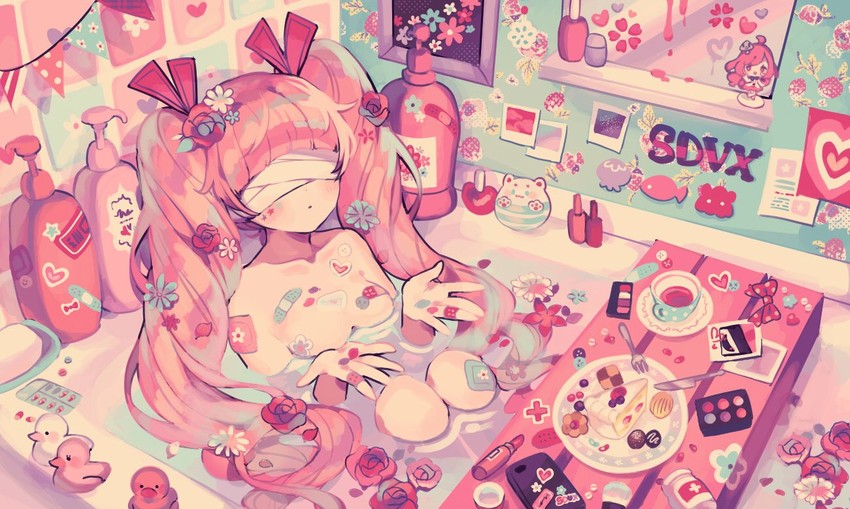 rasis, tamaneko, and candy=lovesick=maltodextrin (bemani and 1 more) drawn by maru_(umc_a)
