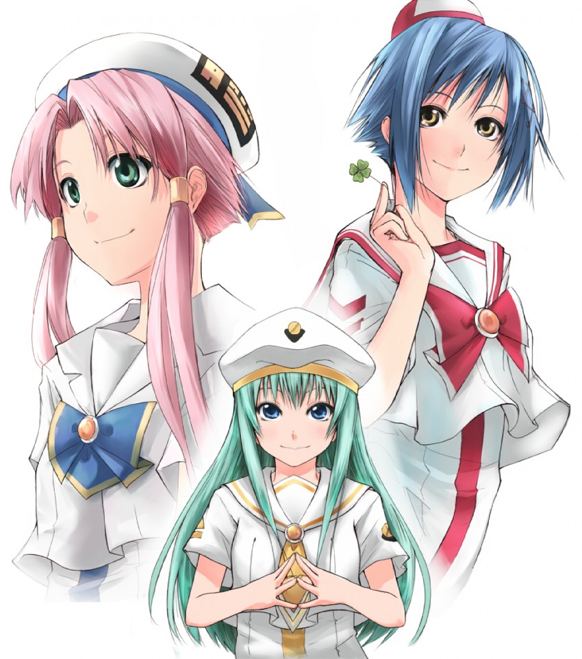 mizunashi akari, alice carroll, and aika granzchesta (aria) drawn by wander_(cordabyss)