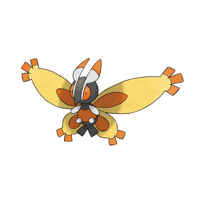mothim (pokemon and 1 more) drawn by sugimori_ken