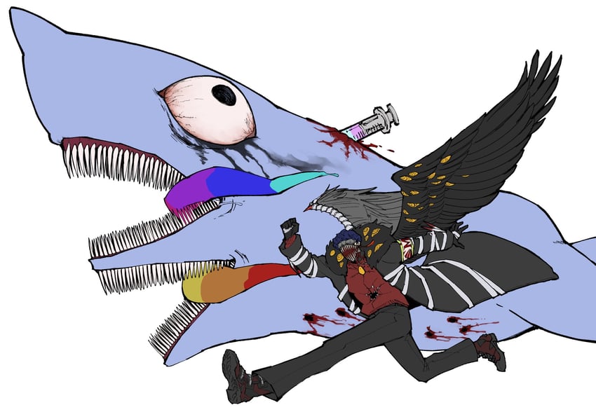 nugget, employee, and the dreaming current (project moon and 1 more) drawn by yatsumeunagi
