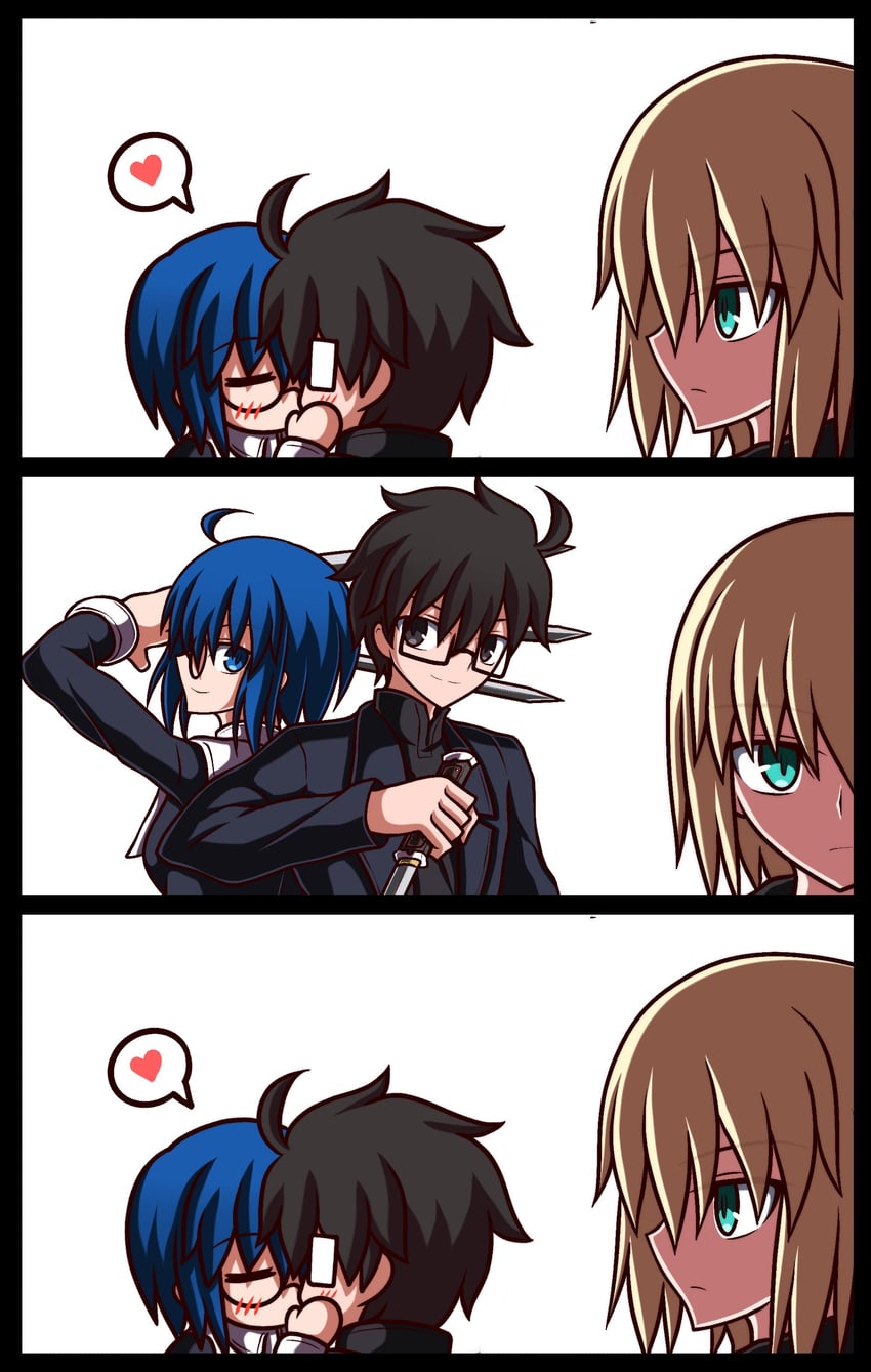 ciel, tohno shiki, and mario gallo bestino (tsukihime) drawn by zeon132