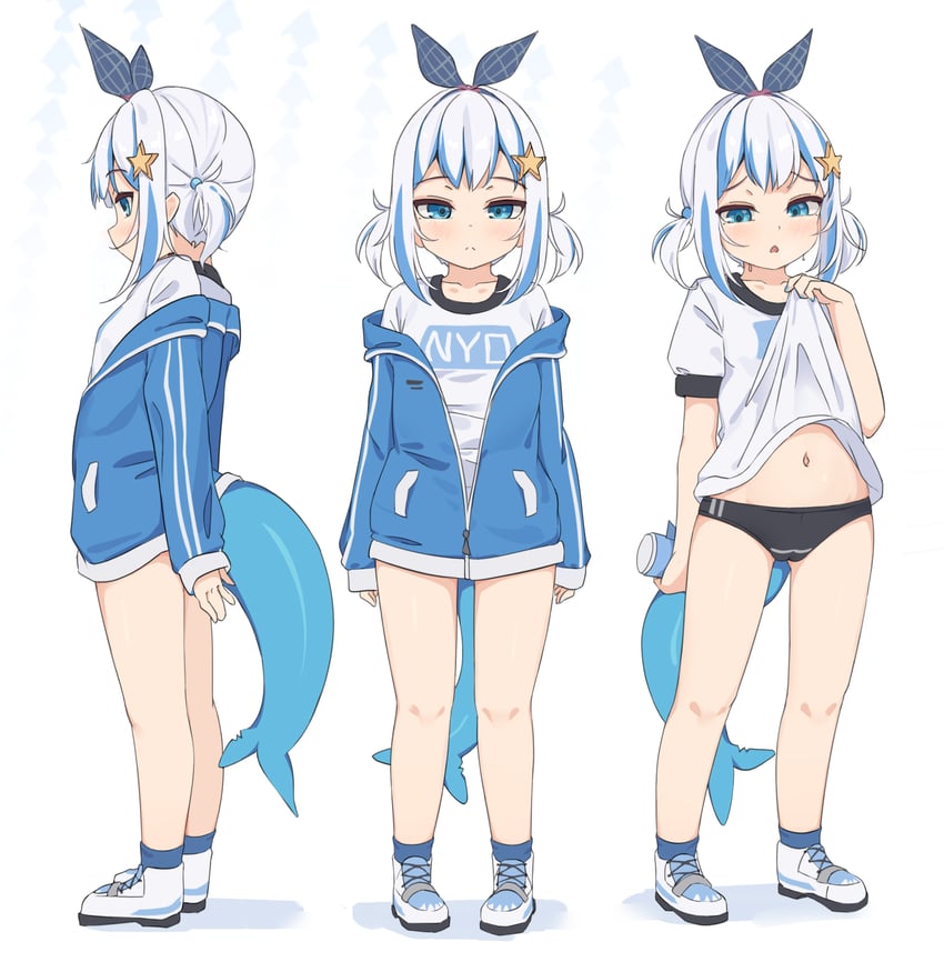 gawr gura (hololive and 1 more) drawn by tenroy
