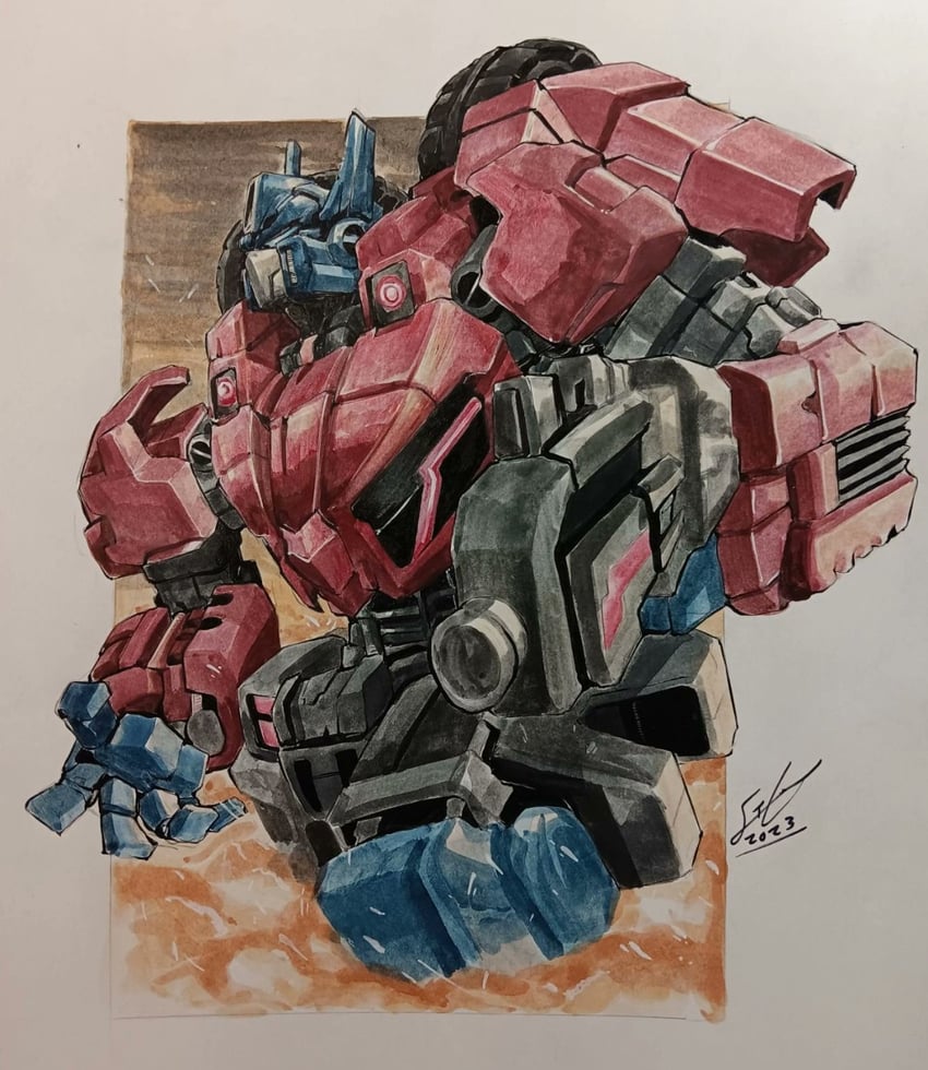 optimus prime (transformers and 1 more) drawn by shay_gall