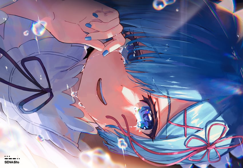 rem (re:zero kara hajimeru isekai seikatsu) drawn by sena_8ito