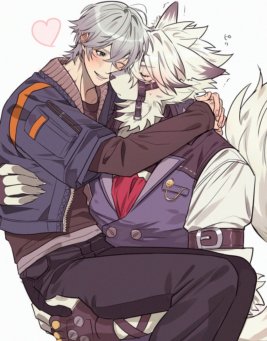 wise and von lycaon (zenless zone zero) drawn by yamadi_(tokozure19)