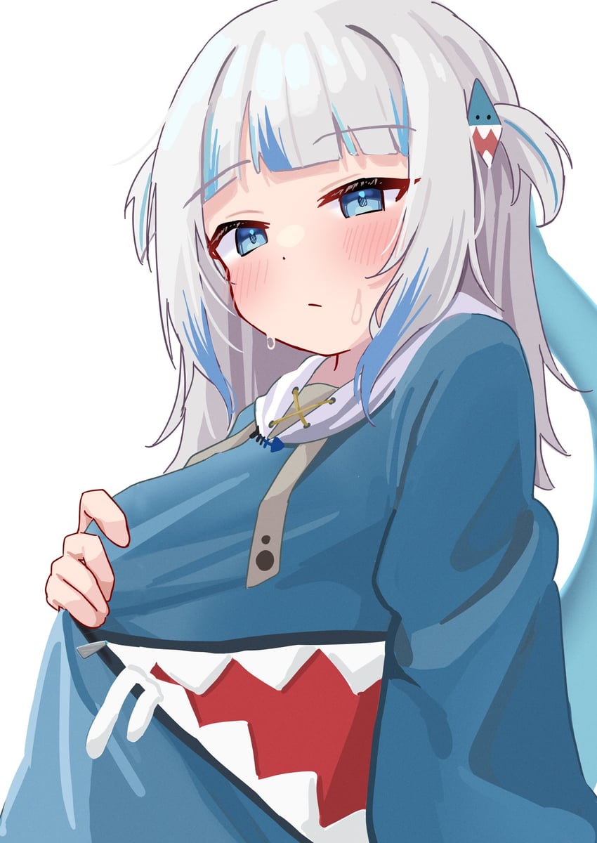 gawr gura (hololive and 1 more) drawn by kurushiro1102