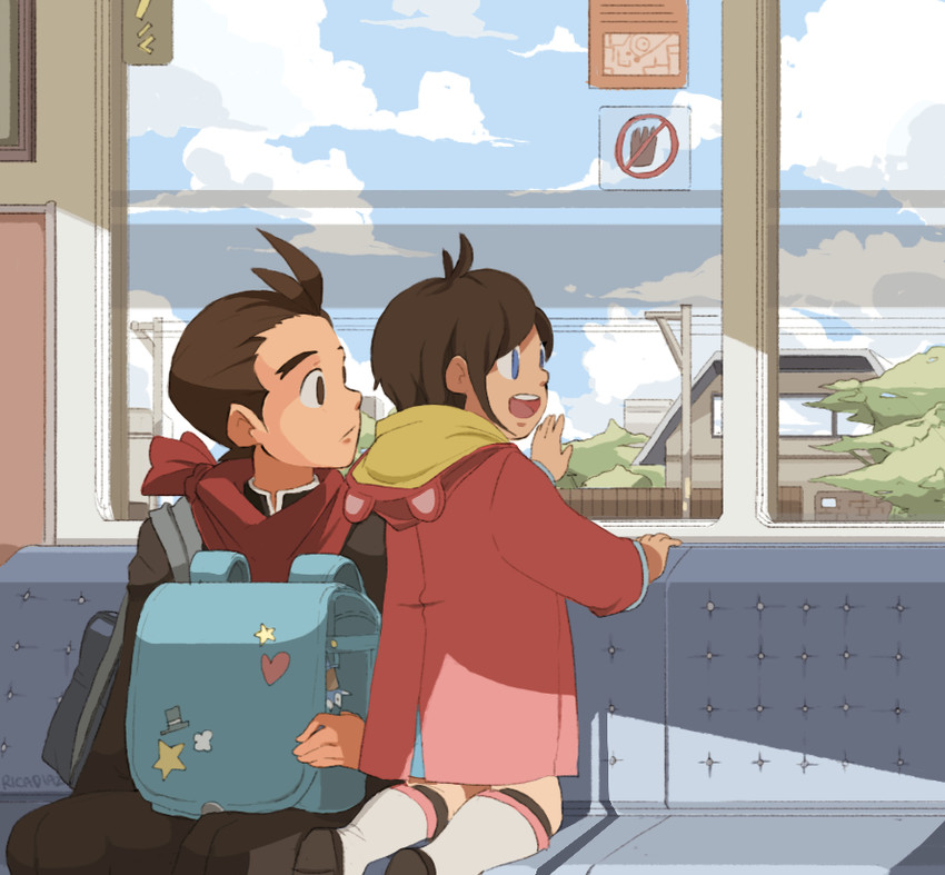 apollo justice and trucy wright (ace attorney) drawn by rica_diaz
