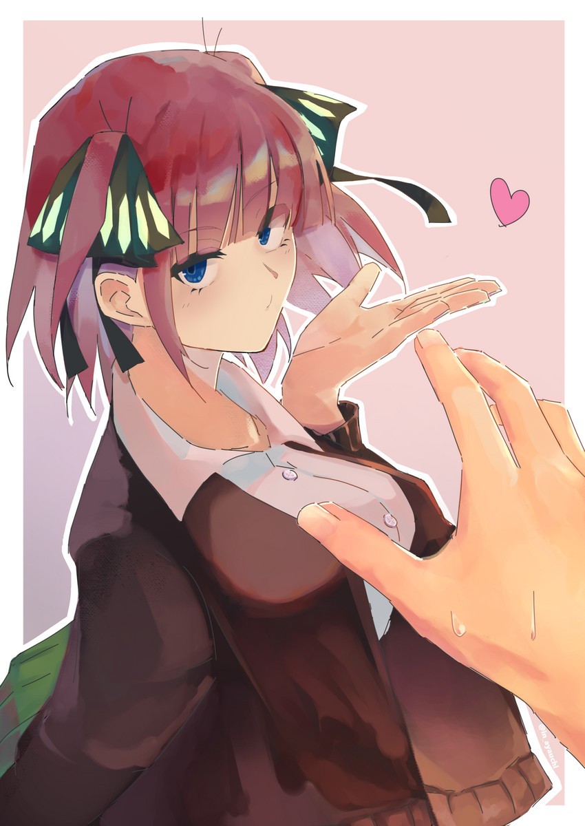 nakano nino and uesugi fuutarou (go-toubun no hanayome) drawn by ayauchi
